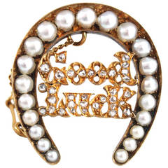 1873 Victorian Good Luck Horseshoe Brooch 11