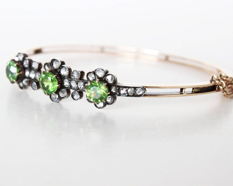 Russian Demantoid Diamond Bracelet
