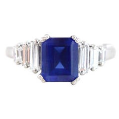 Burma Sapphire Diamond Ring