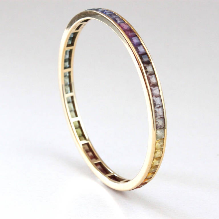 Women's Kurz Multi-Color Rainbow Gold Bracelet