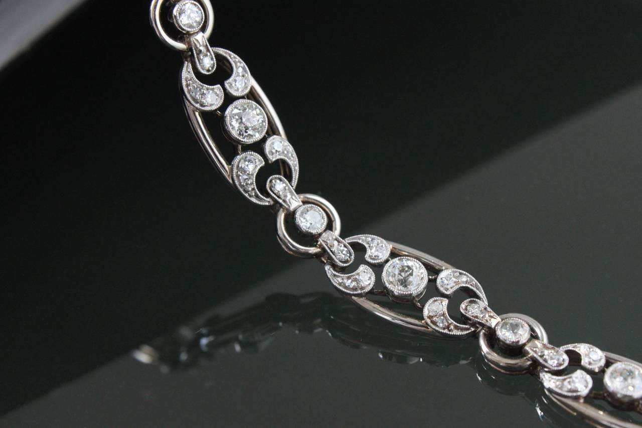 Women's Pretty Art Deco Diamond Necklace/Bracelet