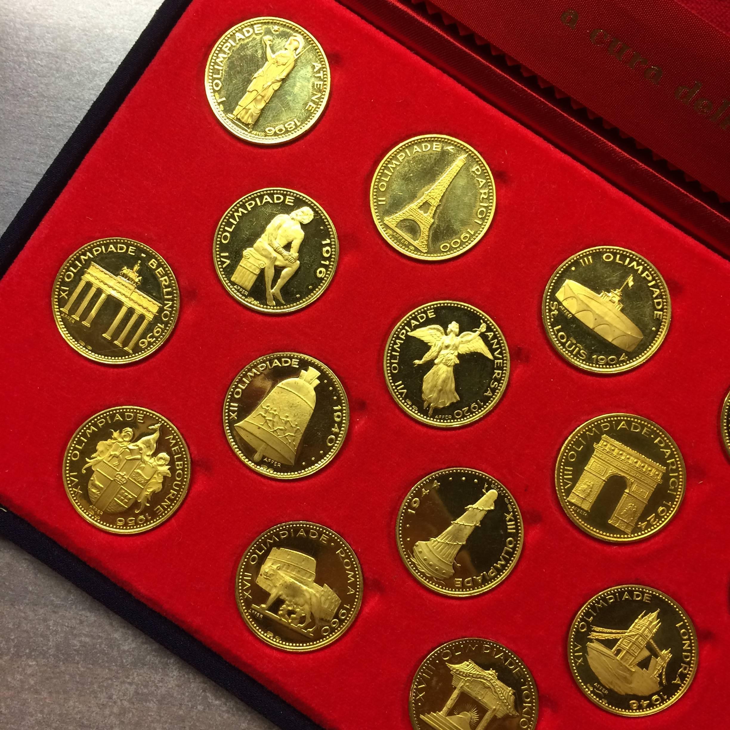 Rare 1970s Olympic Gold Coins Set In Excellent Condition In Idar-Oberstein, DE