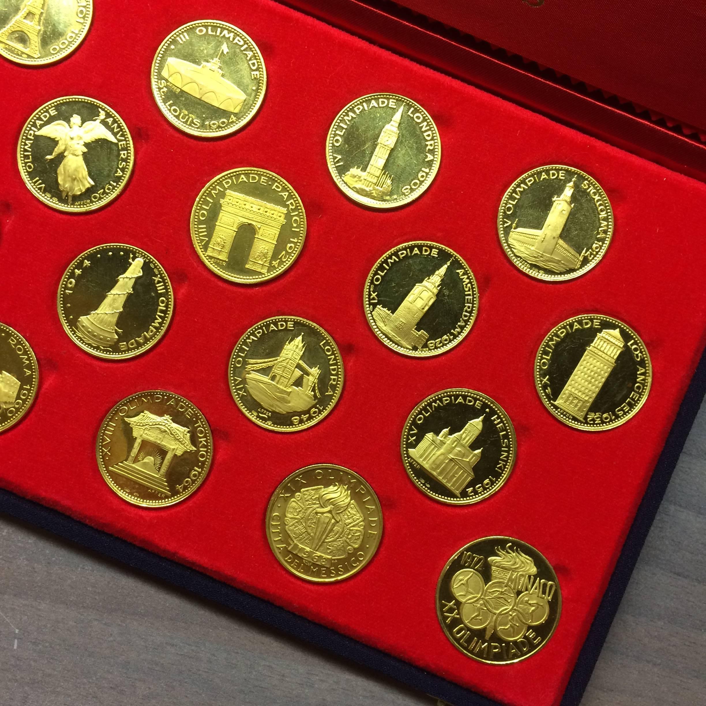 Women's or Men's Rare 1970s Olympic Gold Coins Set