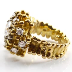 Alan Gard 2 Carat Old Cut Diamond Gold Ring