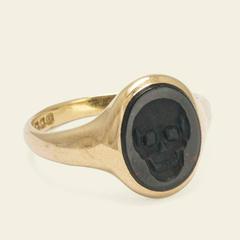 Deakin & Francis Bloodstone Skull Intaglio Ring