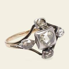Georgian Rose Cut Diamond Cruciform Ring