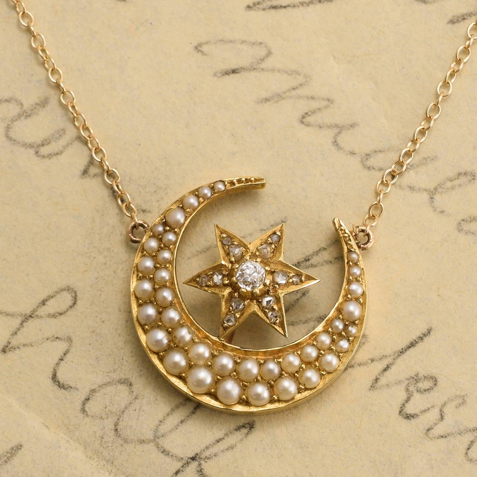 star and moon pendant
