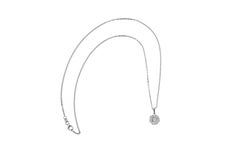 White Gold 1.27 Carat Diamond Flower Pendant Necklace