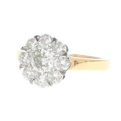1.77 Carat Natural Diamond Rose Gold Invisible Cluster Ring