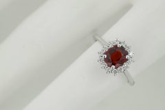 1.78 Carat Spinel Diamond Belle Époque Inspired White Gold Engagement Ring