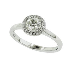 .73 Carat Diamond Engagement Ring 14 Karat White Gold