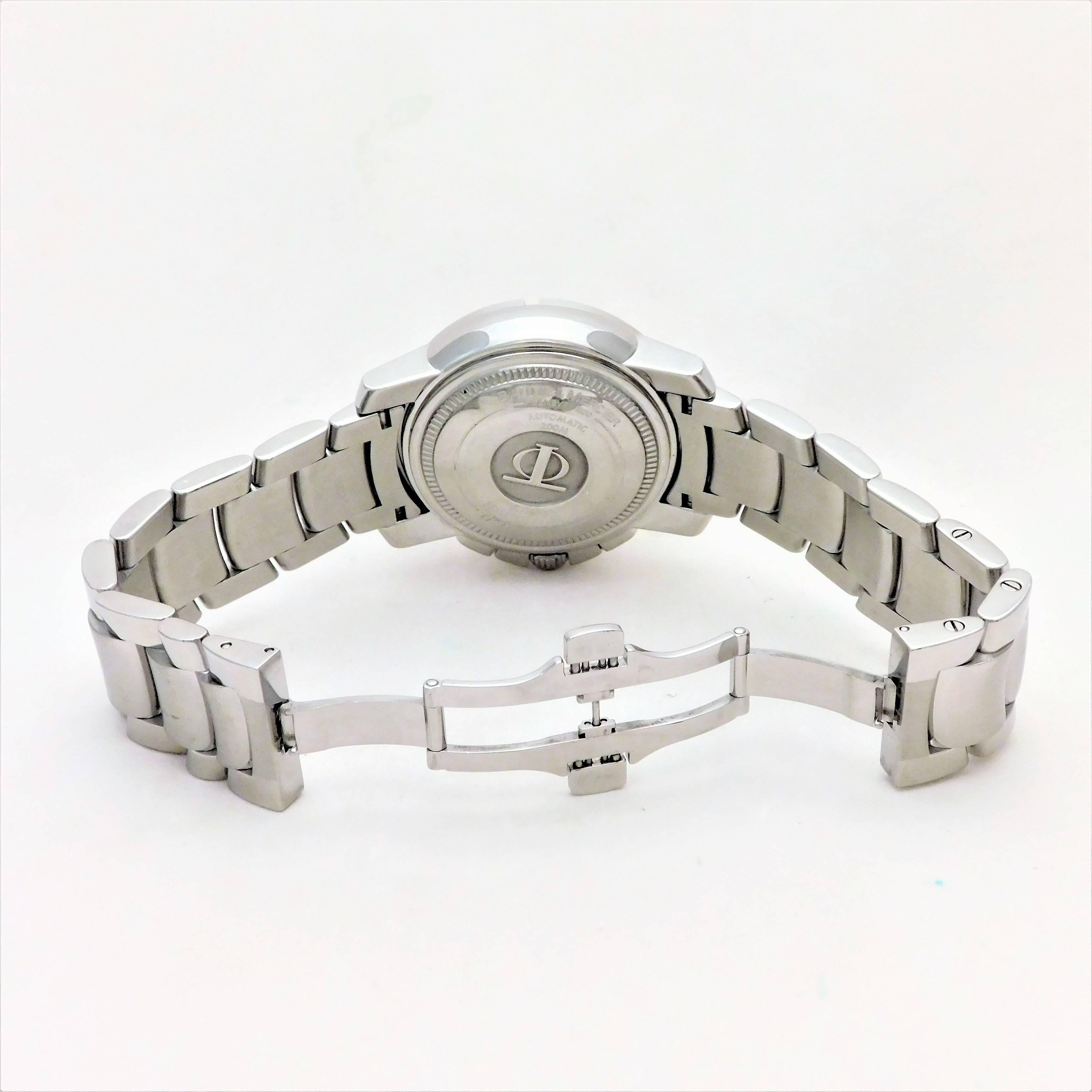 Baume & Mercier Stainless Capeland 65352 Diver Chronograph Automatic Wristwatch 1