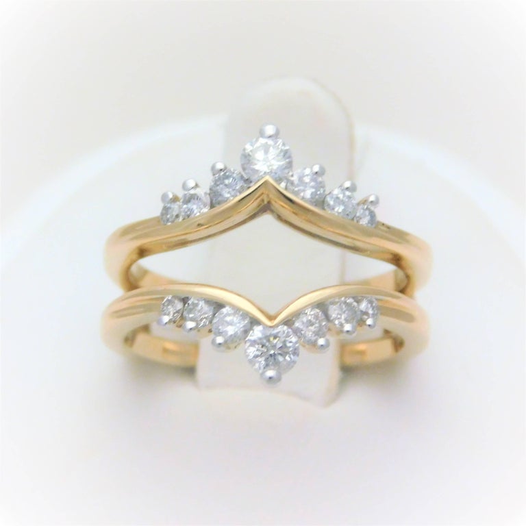 Vintage 14 Karat Diamond Engagement Ring Wrap Enhancer For Sale at 1stDibs vintage solitaire