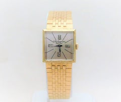 Jules Jergensen Yellow Gold Original Diamond Dial Manual Wristwatch, circa 1945