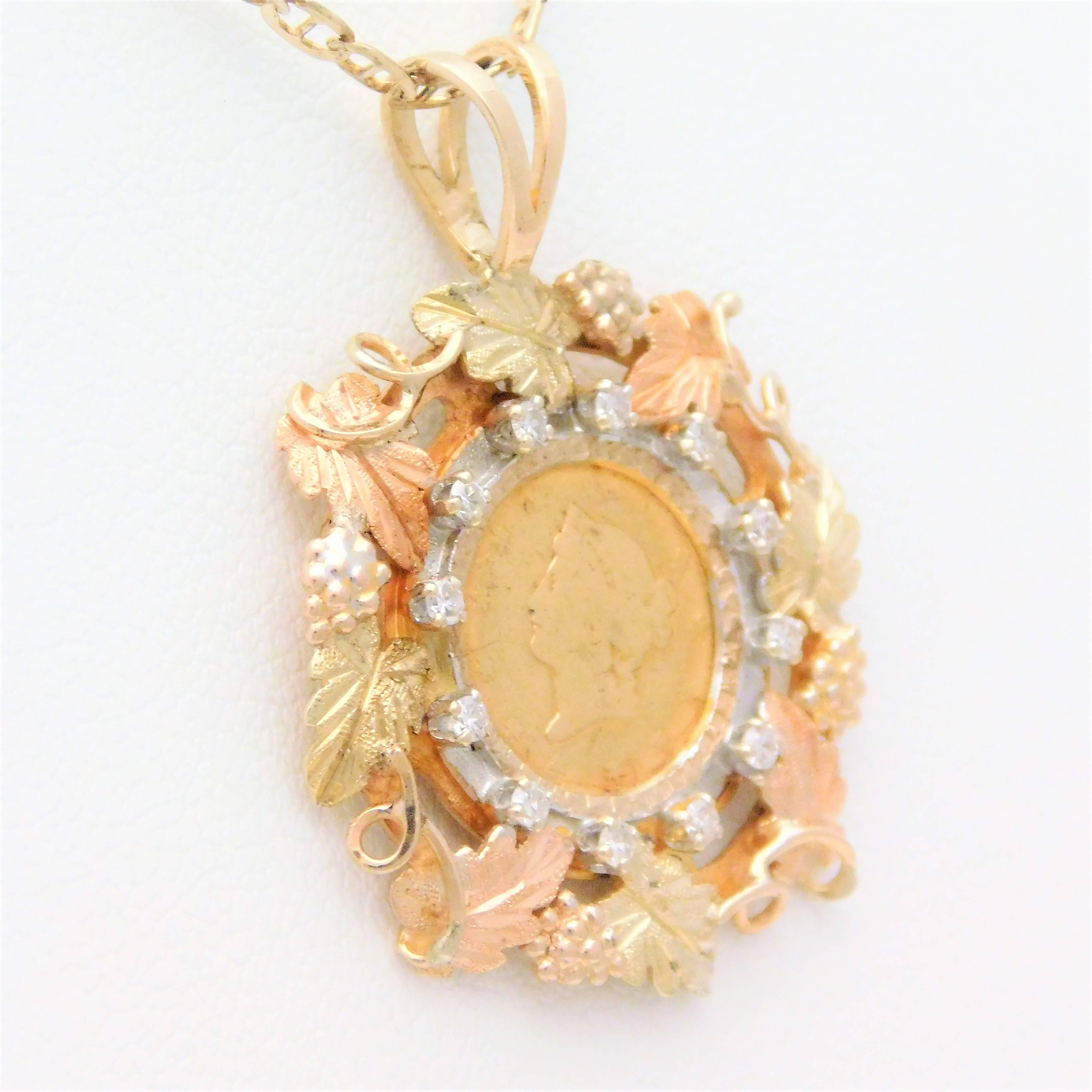 gold dollar pendant