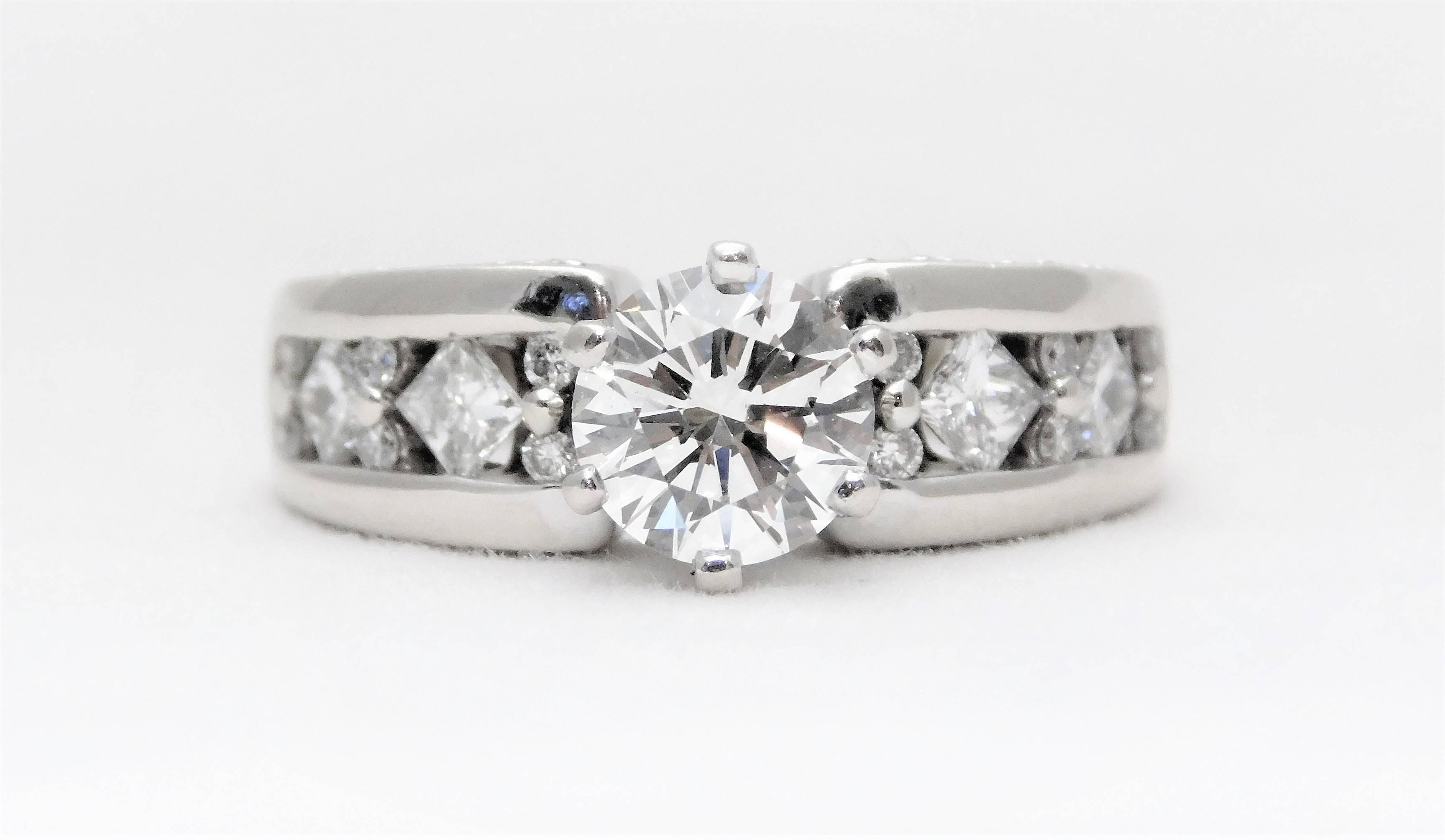 Modern Vintage 2.25 Carat Diamond Engagement Ring