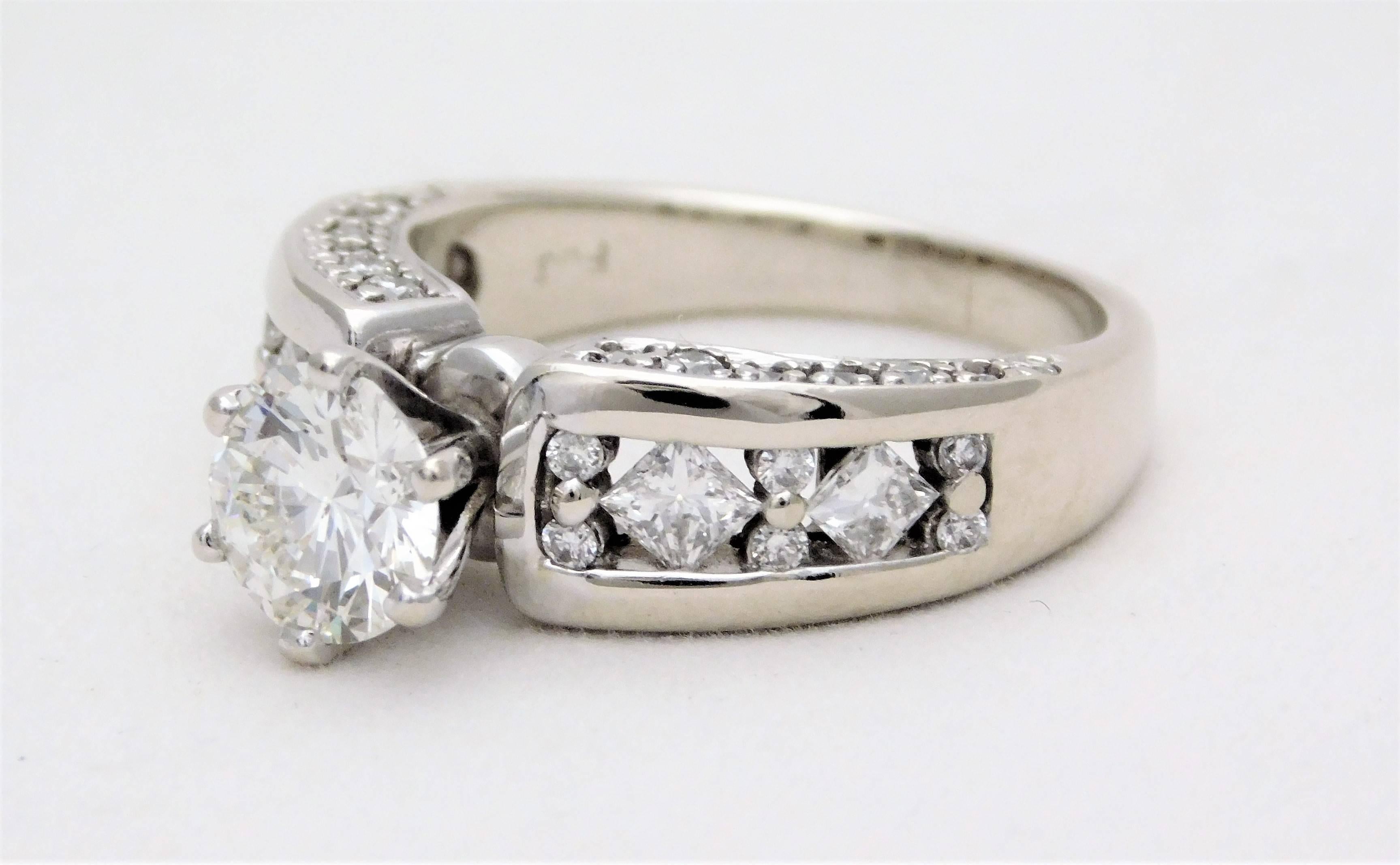 Vintage 2.25 Carat Diamond Engagement Ring In Excellent Condition In Metairie, LA