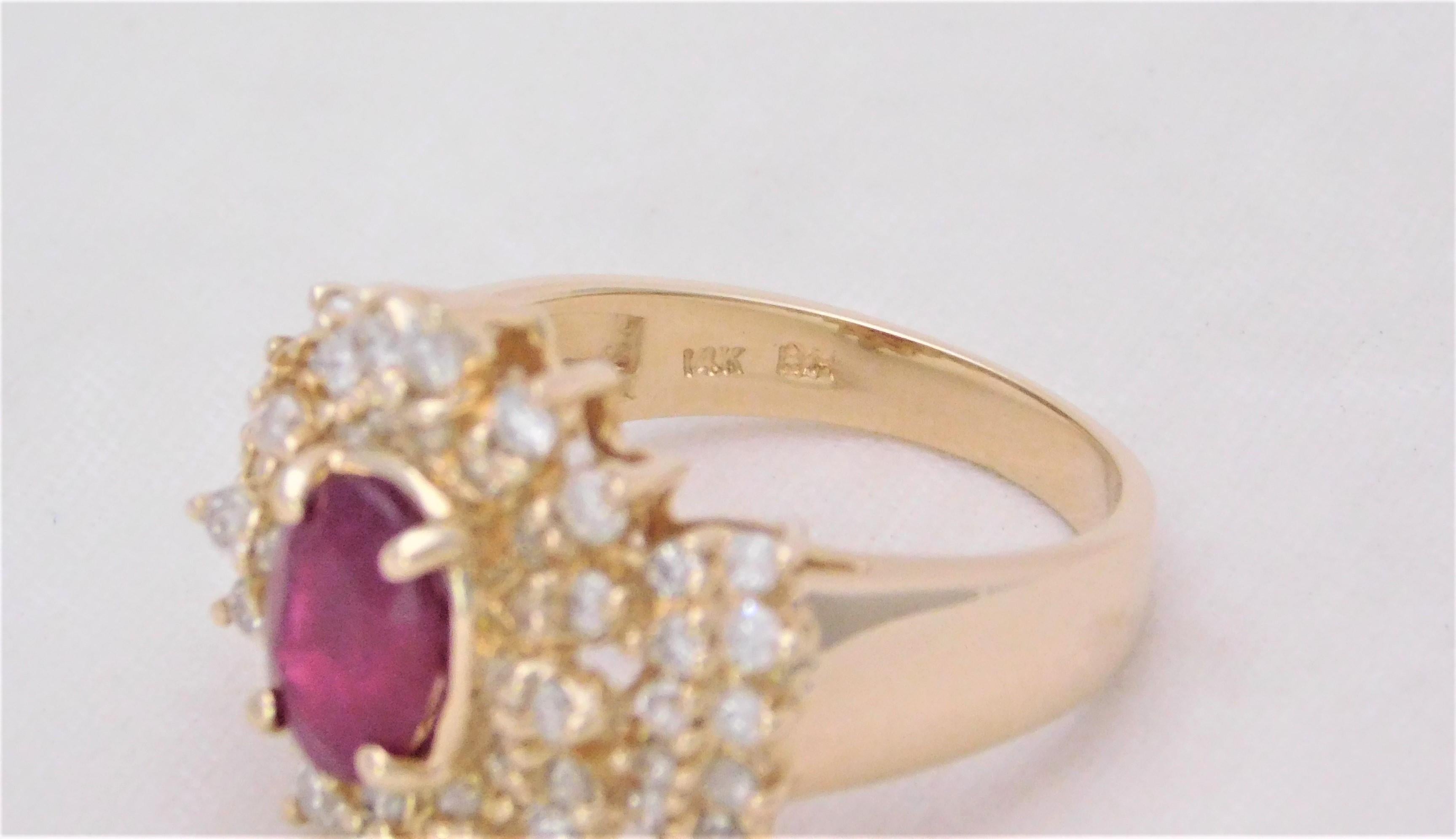 ruby and diamond cocktail ring
