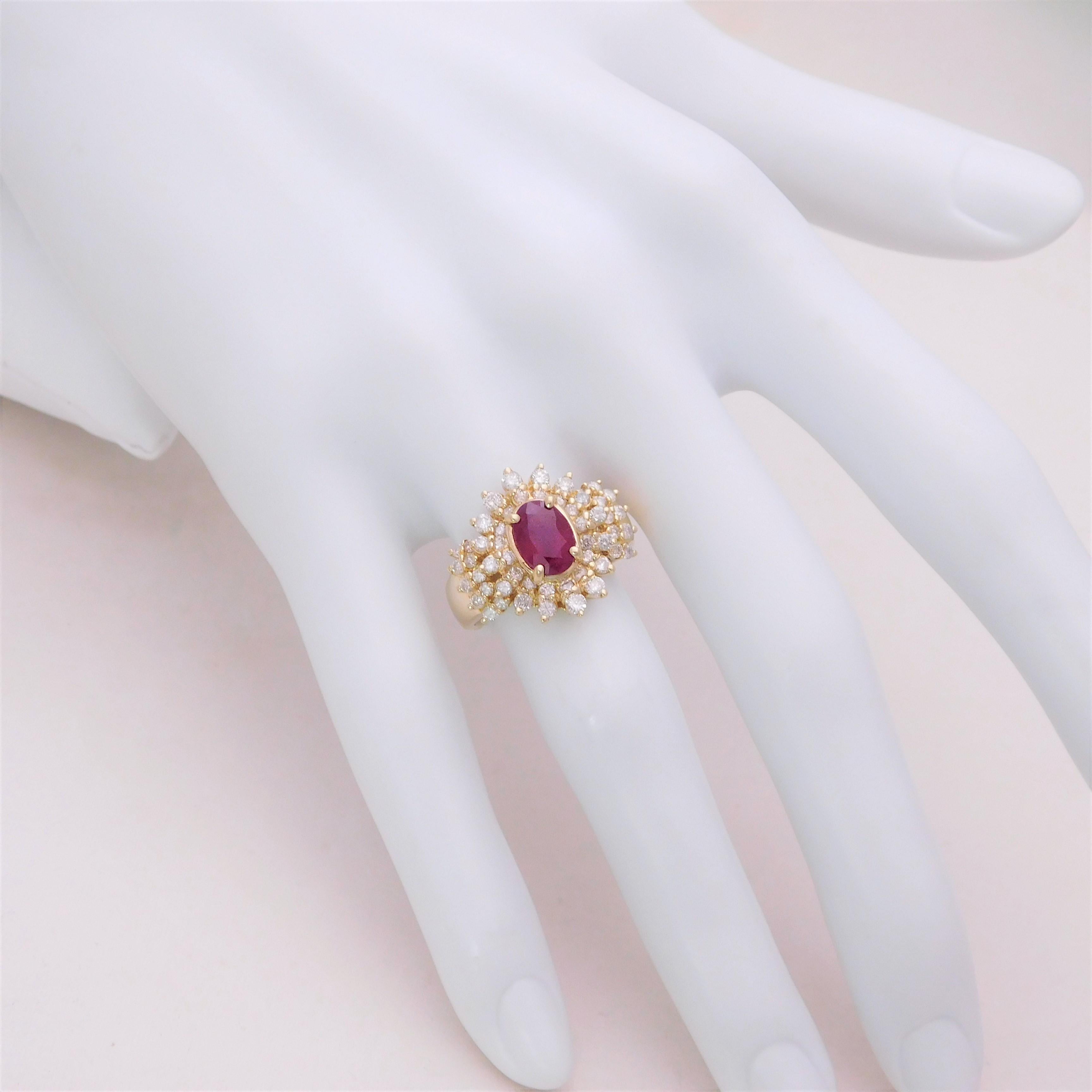 2.40 Carat Ruby and Diamond Cocktail Ring 5
