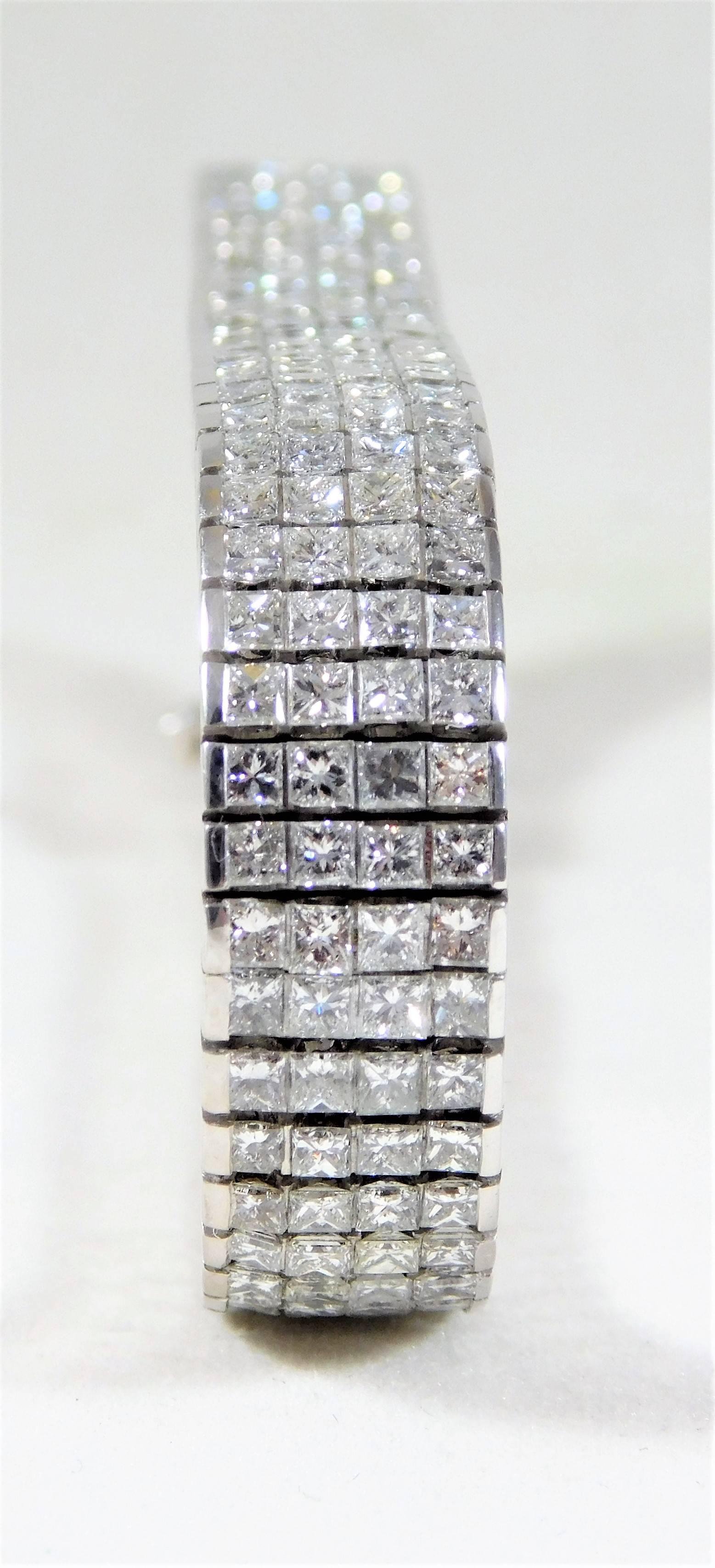 Women's 11 Carats Diamond White Gold Bracelet