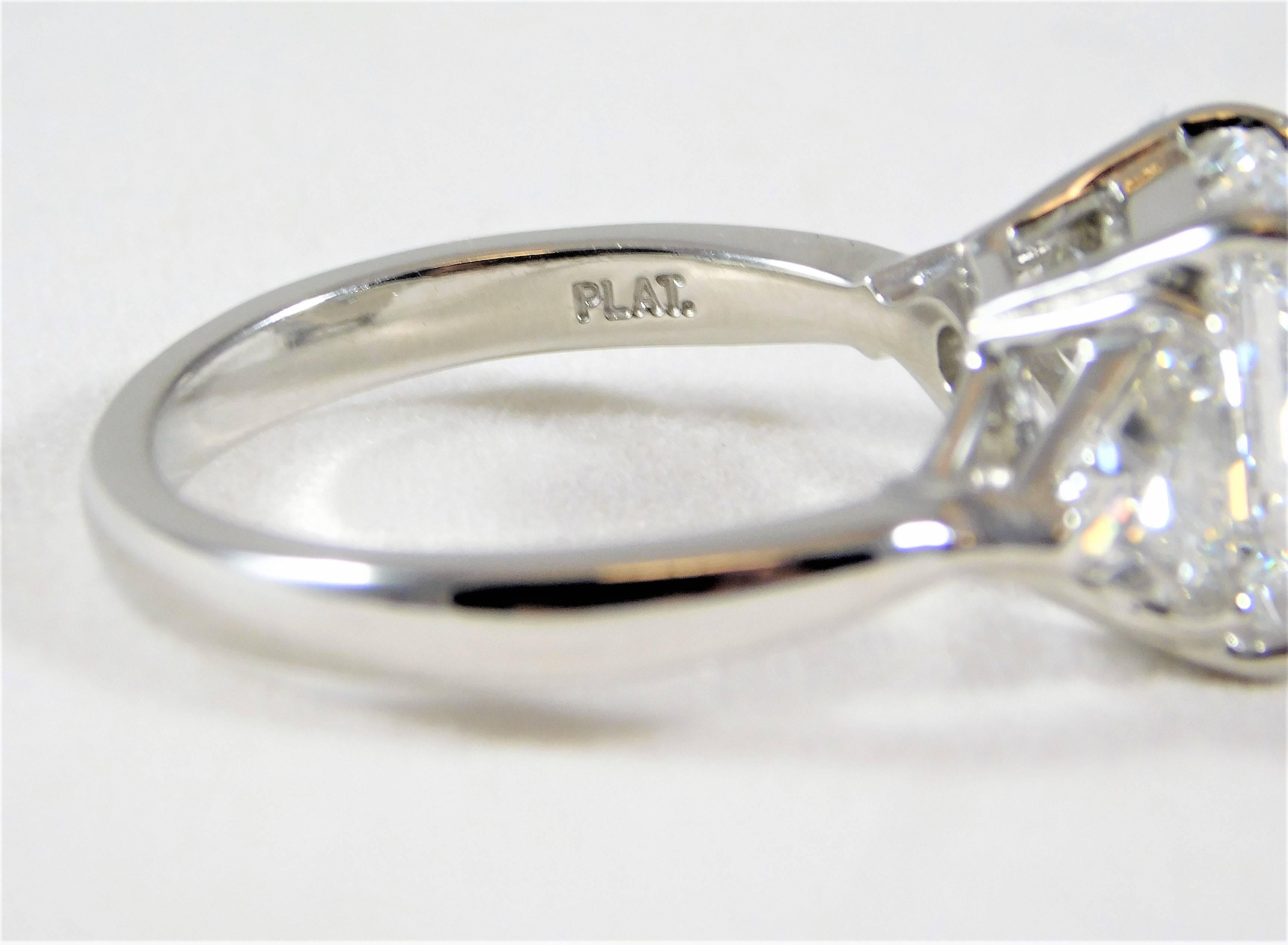3 Carat Radiant-Cut GIA Certified Diamond Platinum Engagement Ring 3