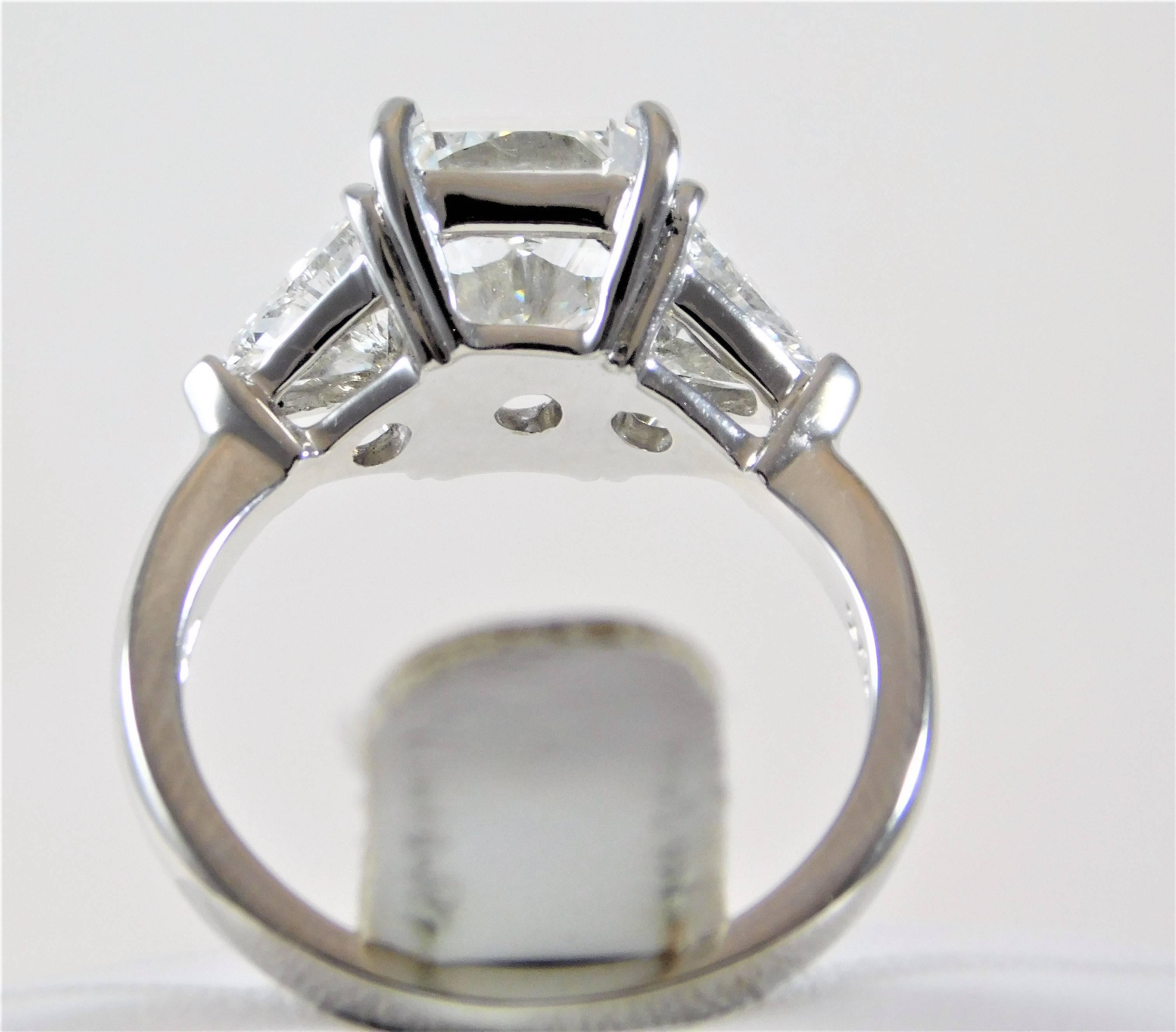 3 Carat Radiant-Cut GIA Certified Diamond Platinum Engagement Ring 6
