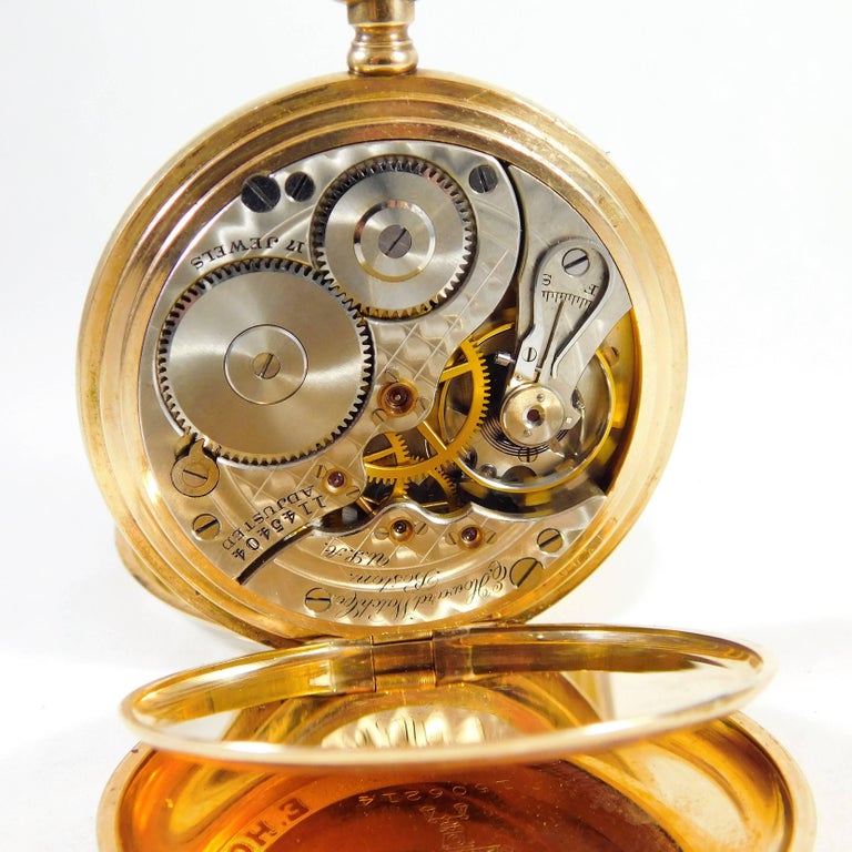Howard Gold Plate Series 9 Rare Antique Pocket Watch, 1915 at 1stDibs