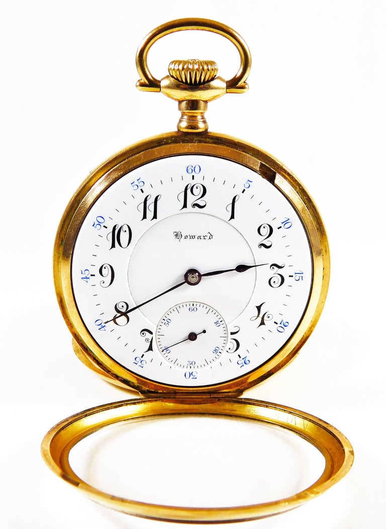 Howard Gold Plate Series 9 Rare Antique Pocket Watch, 1915 at 1stDibs