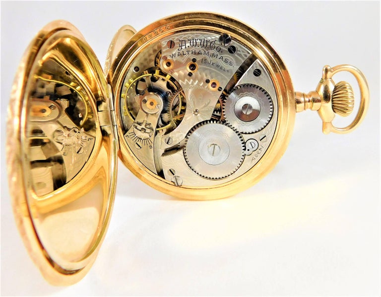 Waltham Ornate Gold Filled American Pocket Watch, 1905 at 1stDibs