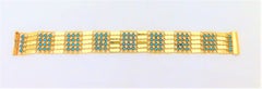 Handcrafted 22 Karat Gold and Turquoise Dubai Bracelet
