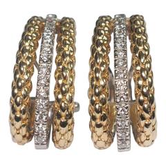 Fope Diamond Gold Earrings