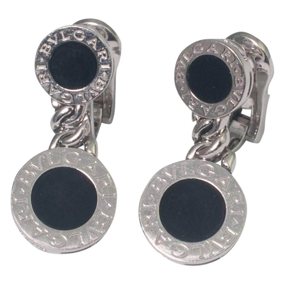 Bulgari Onyx Gold Earrings