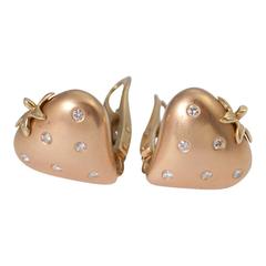 Boodles Diamond Gold Strawberry Earclips