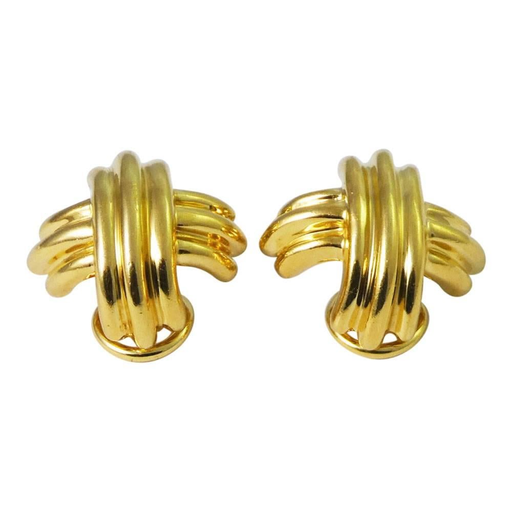 Tiffany & Co. Gold Cross Earrings