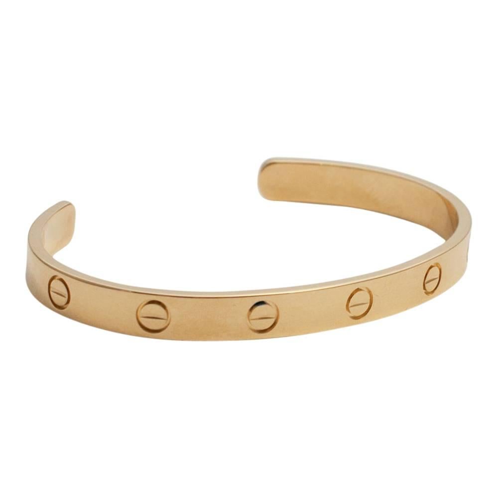 Cartier Yellow Gold Open Love Bangle Bracelet