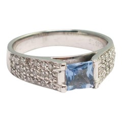 Sapphire Diamond Gold Band Ring 1