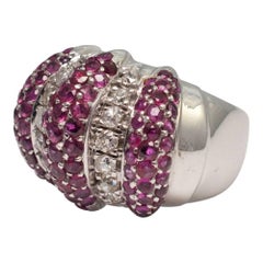 Ruby Diamond Gold Cocktail Ring 1