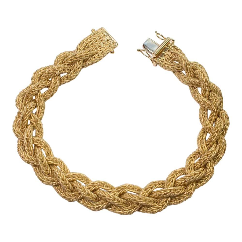 Gold Woven Bracelet For Sale