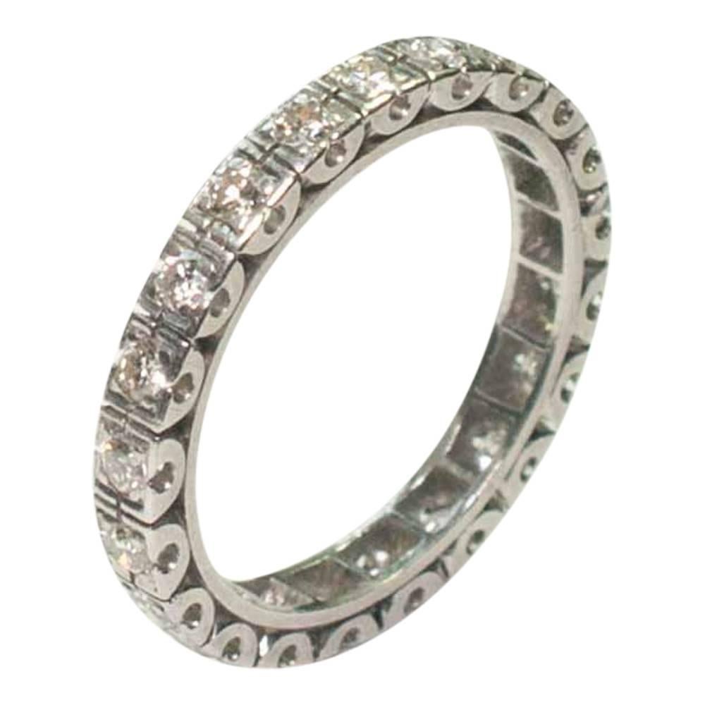 Vintage Diamond Platinum Eternity Ring