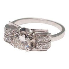 Vintage Art Deco Diamond Platinum Ring