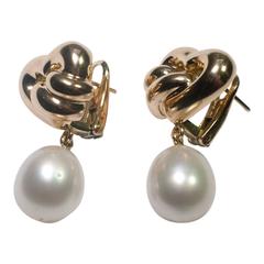 Chaumet South Sea Pearl Gold Earrings