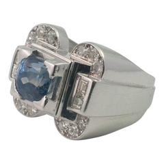 Art Deco Sapphire Diamond Ring