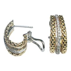 Fope Diamond Gold Earrings