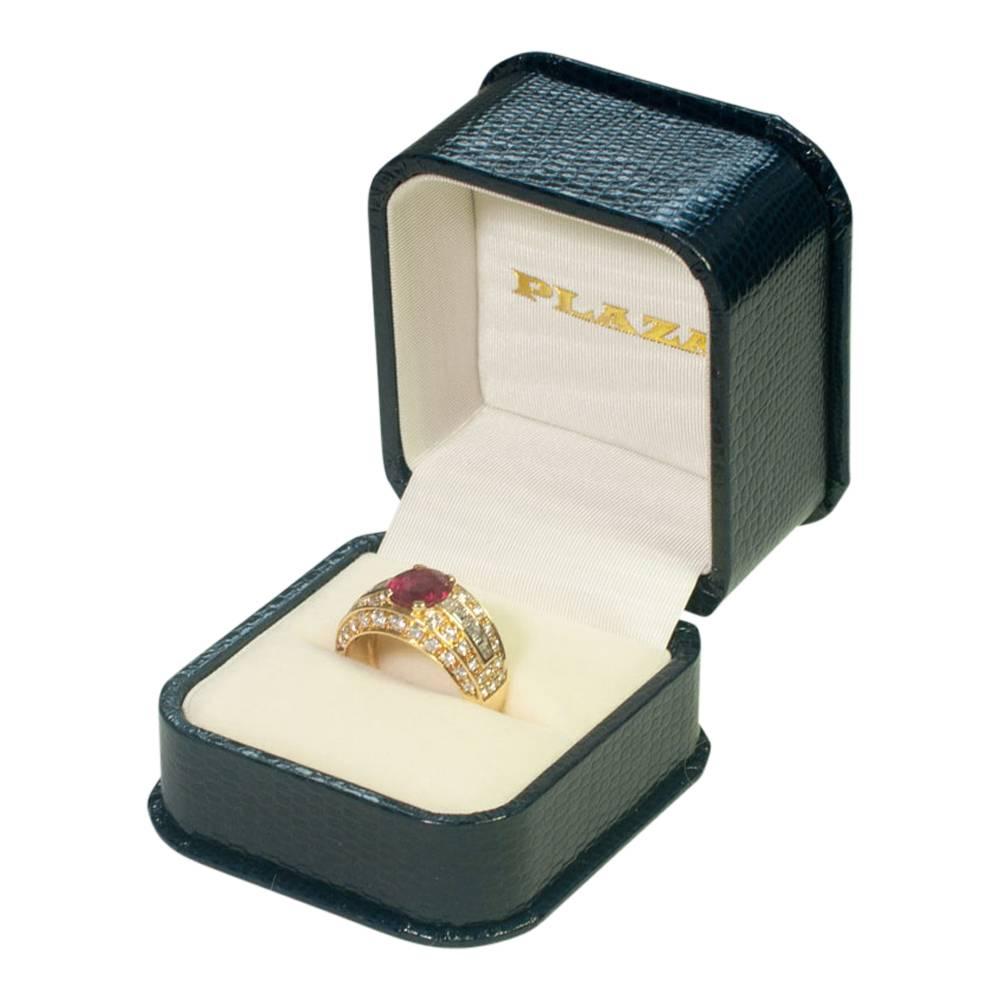 Fred Ruby Diamond Gold Ring For Sale 1