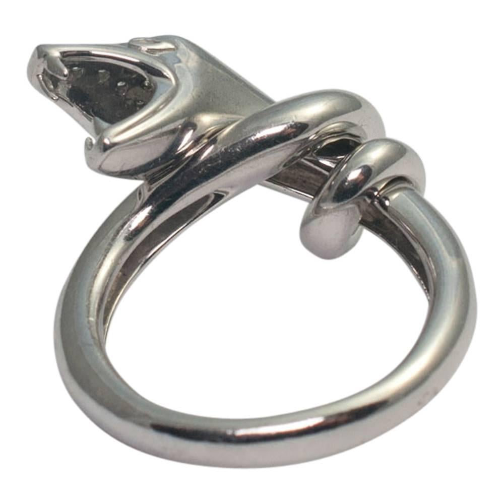 Women's or Men's Boucheron Kaa Snake Diamond Gold Ring