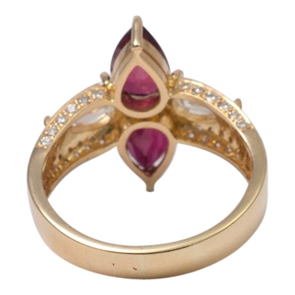 Women's Adler Ruby Diamond Gold Ring For Sale