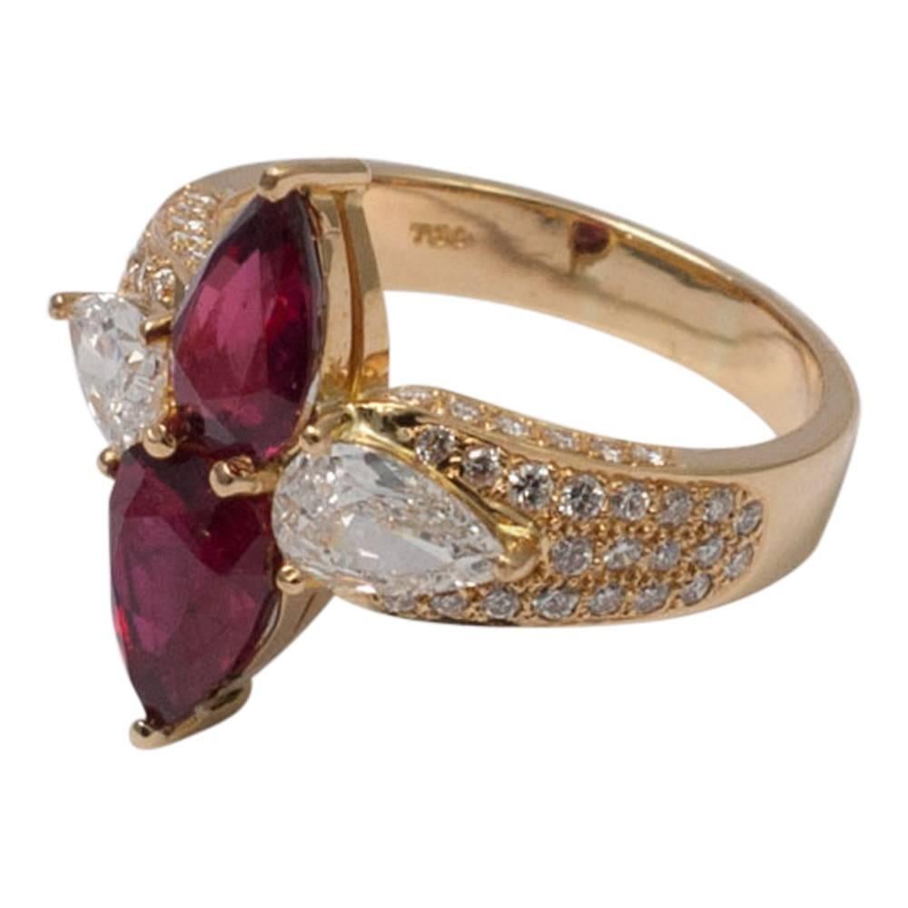 Adler Ruby Diamond Gold Ring For Sale 3