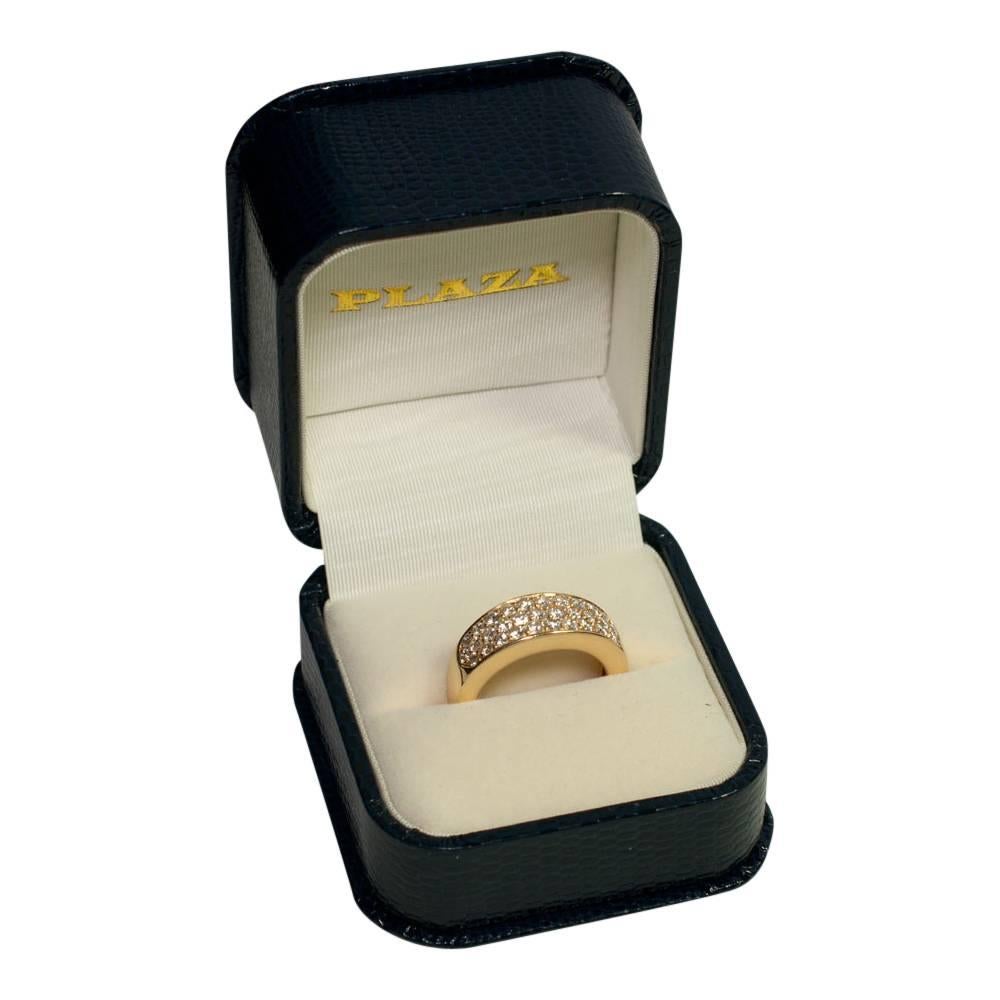 Van Cleef & Arpels Diamond Gold Band Ring For Sale 2