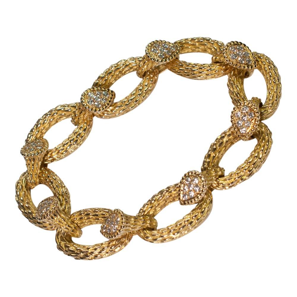 Gold Diamond Bracelet 1