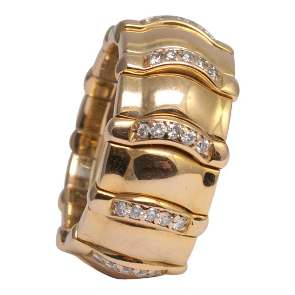 Piaget Diamond Gold Ring In Excellent Condition For Sale In ALTRINCHAM, GB